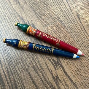 Souvenir wooden pencils. From Russia